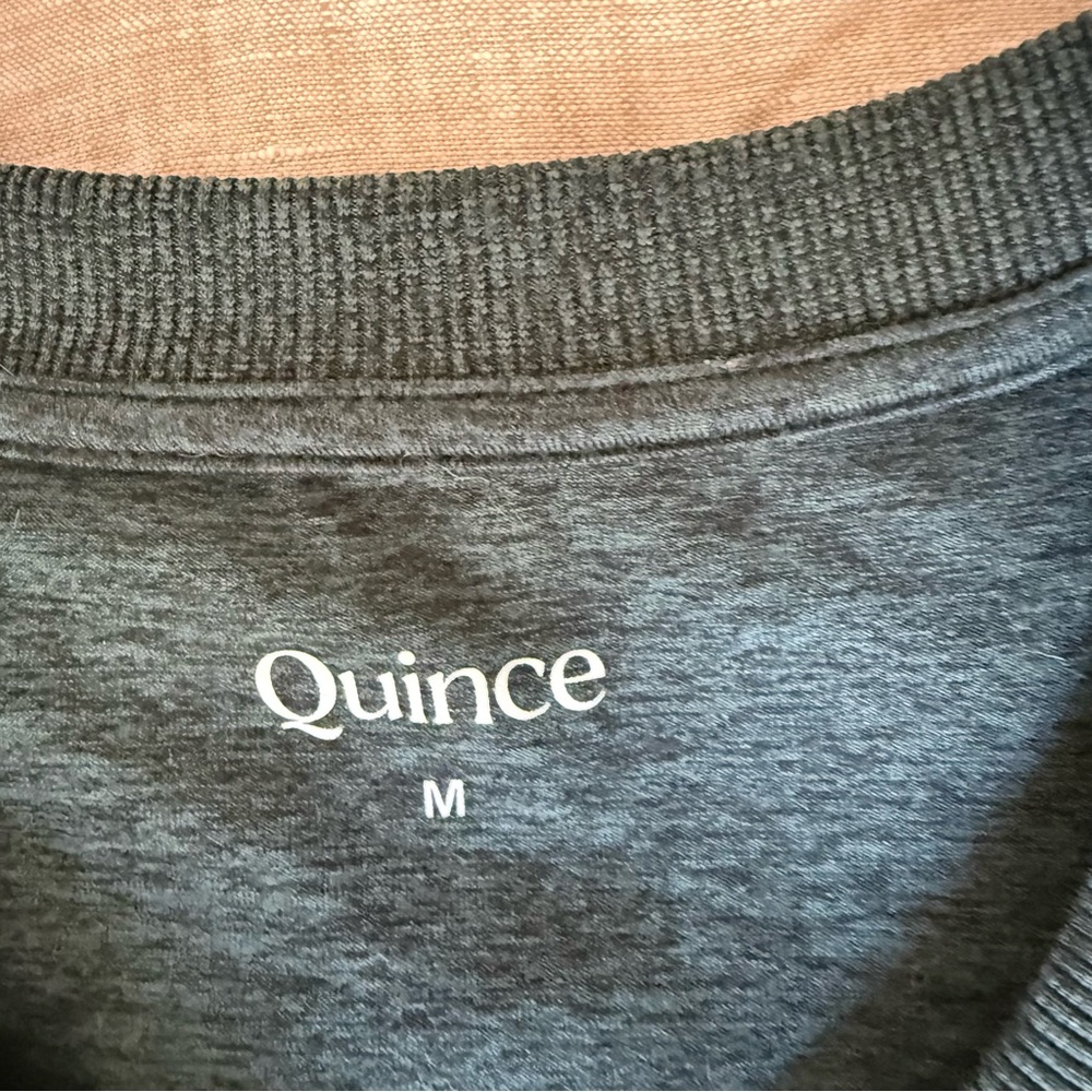 Quince Active Flowknit Pullover Crew Heather Green Size Medium - Picture 6 of 11